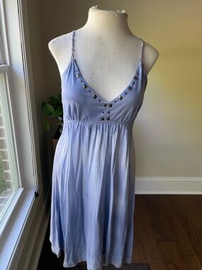 Ocean Drive Lavender Spaghetti-Strap Midi Dress with Stud Accents